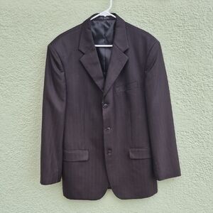 Jones New York (Mexico) Men's Dark Brown Wool/Cashmere Blend Vintage Blazer